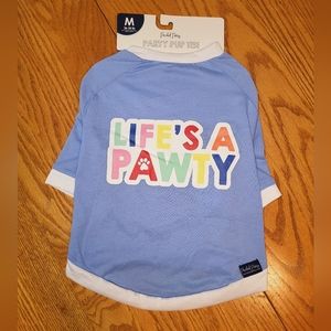 🐾NEW Life's A Pawty Dog Tee Med